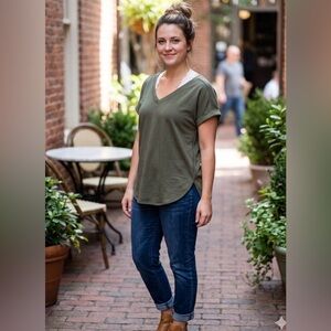 Cupio Olive Knit with Lace Detail